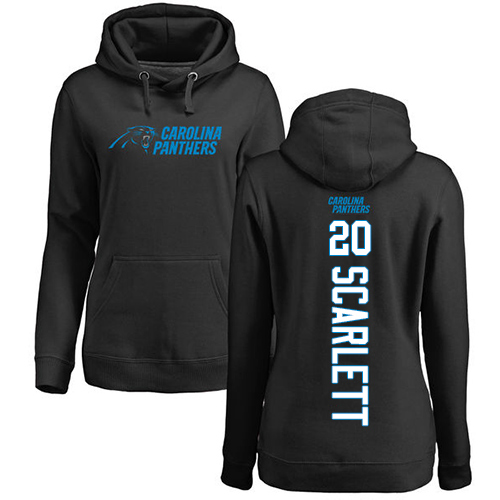 Carolina Panthers Black Women Jordan Scarlett Backer NFL Football 20 Pullover Hoodie Sweatshirts